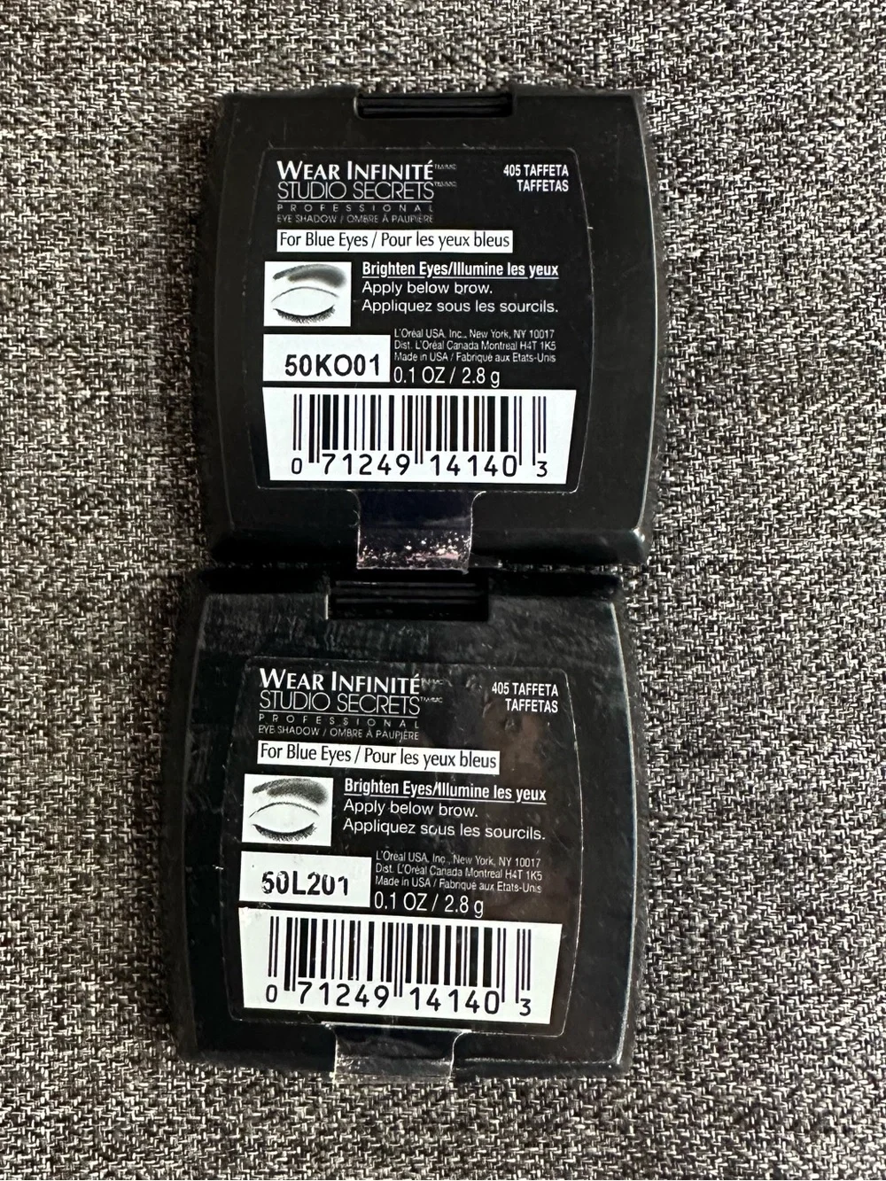 NEW 2 L’Oréal Wear Infinite Eyeshadow For Blue Eyes 2.8g 405 Taffeta SEALED